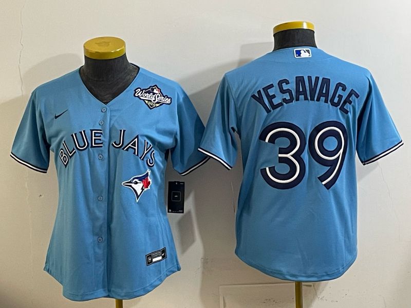 Women 2025 Nike Toronto Blue Jays #39 Yesavage Light Blue Game MLB Jersey 01->women mlb jersey->Women Jersey